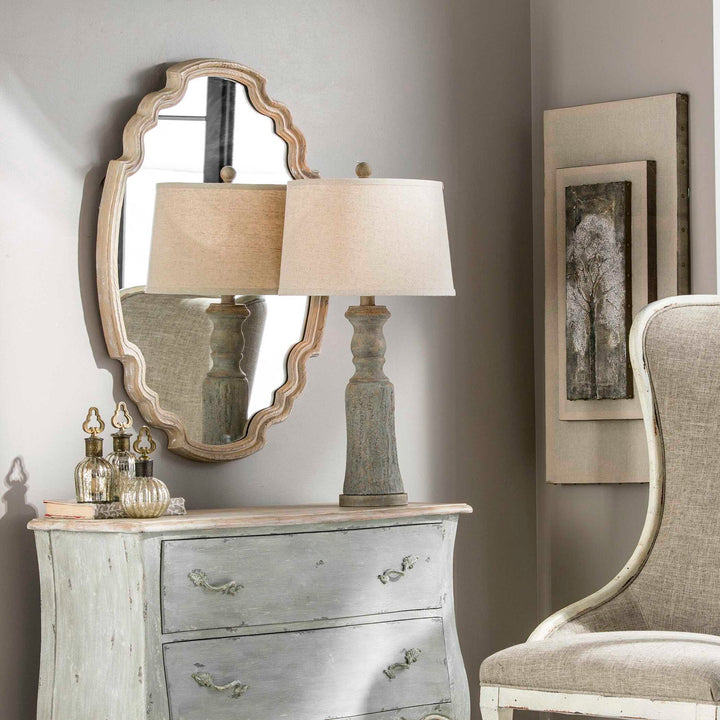 Ludovica - Aged Wood Mirror - Gold