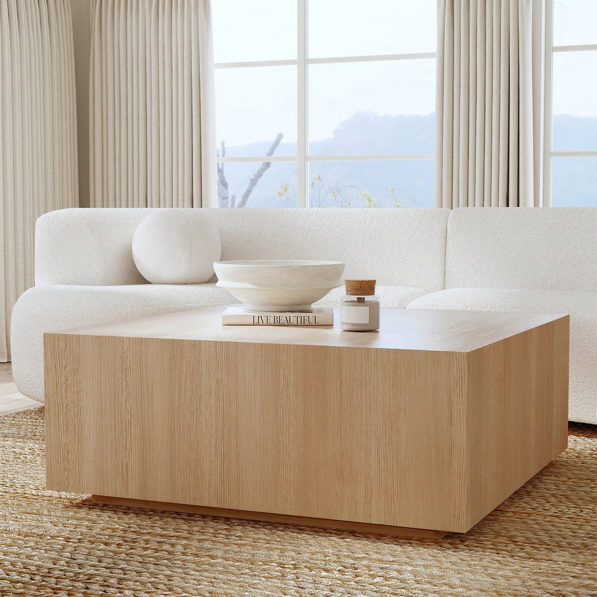 Layne - Square Coffee Table With Casters
