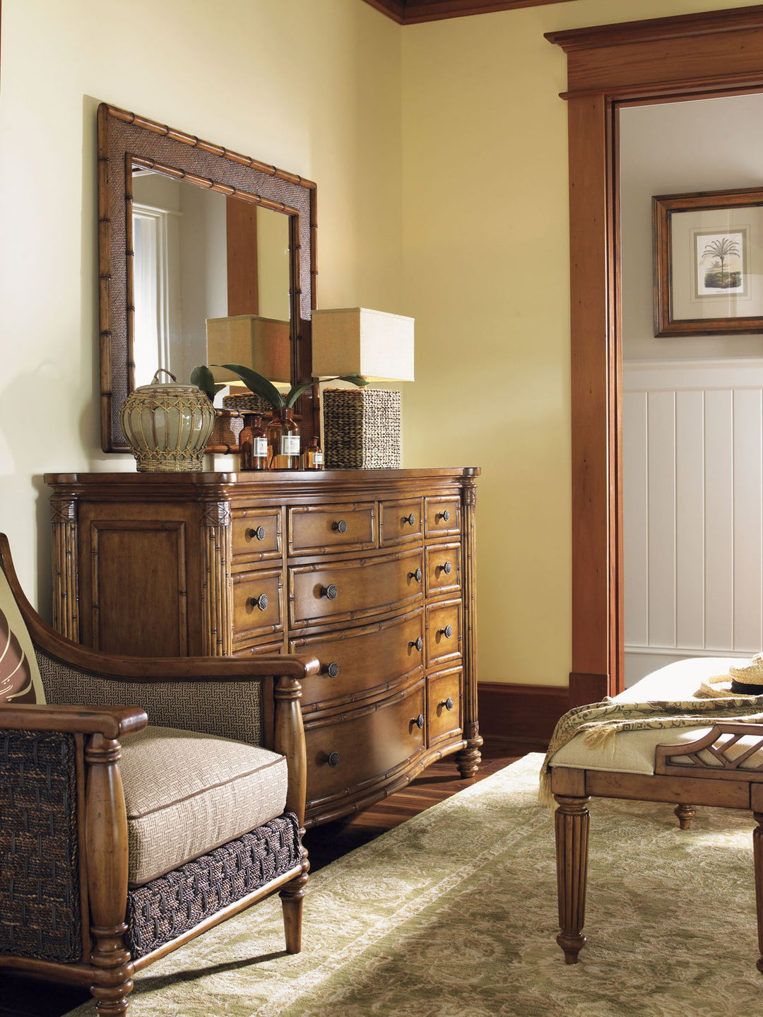 Island Estate - Palm Grove Mirror - Dark Brown