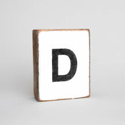 Letter D Decorative Wooden Block