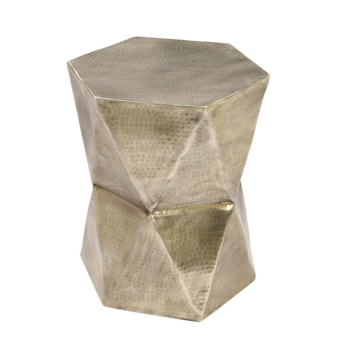 Olivia - Side Table - Hammered Gold