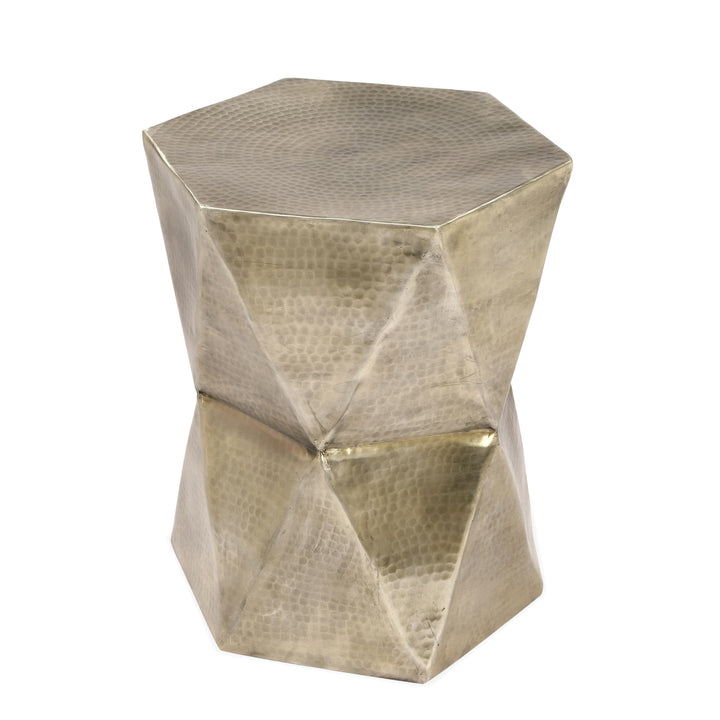 Olivia - Side Table - Hammered Gold