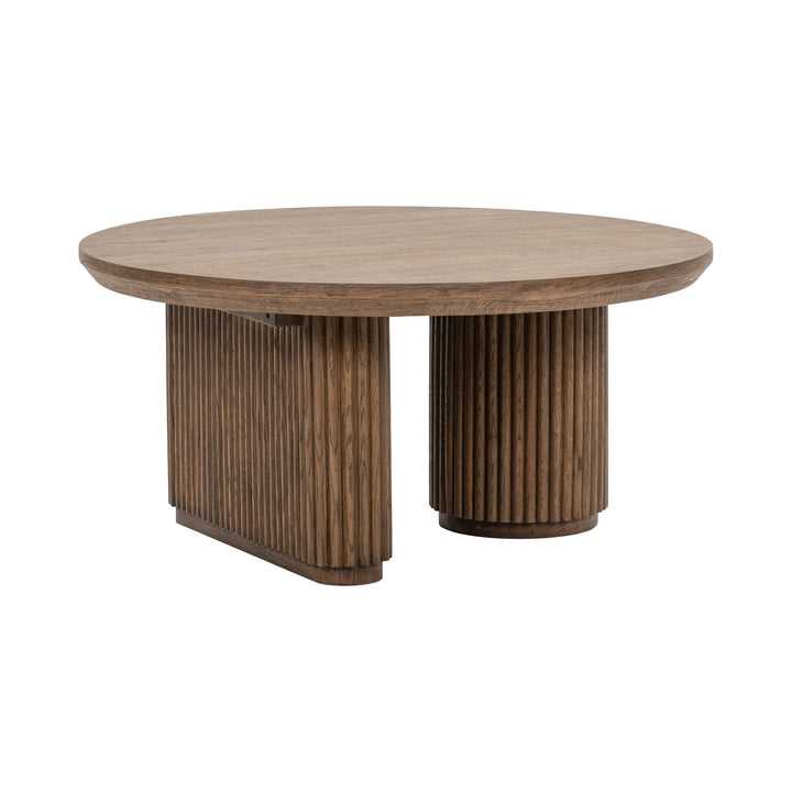 Vander - Solid Wood Round Coffee Table