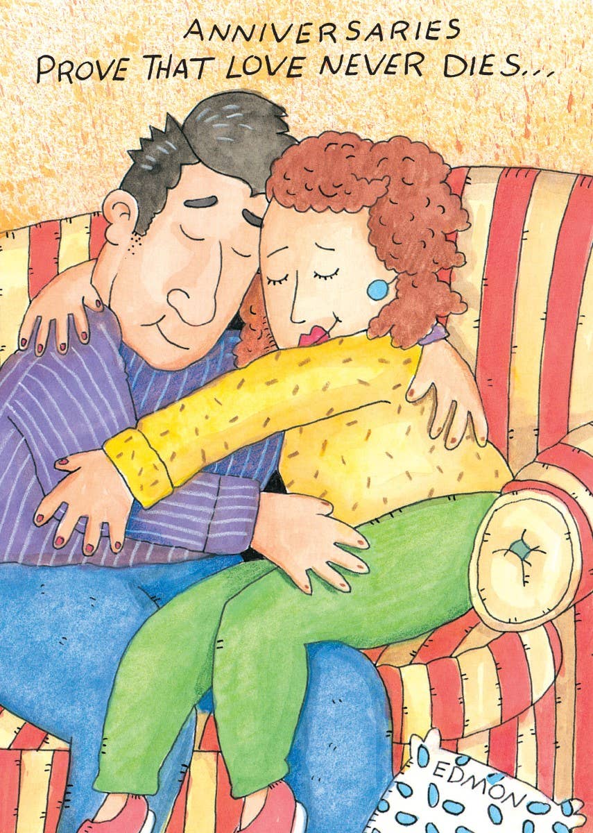 Love Falls Asleep Anniversary Card - 1777