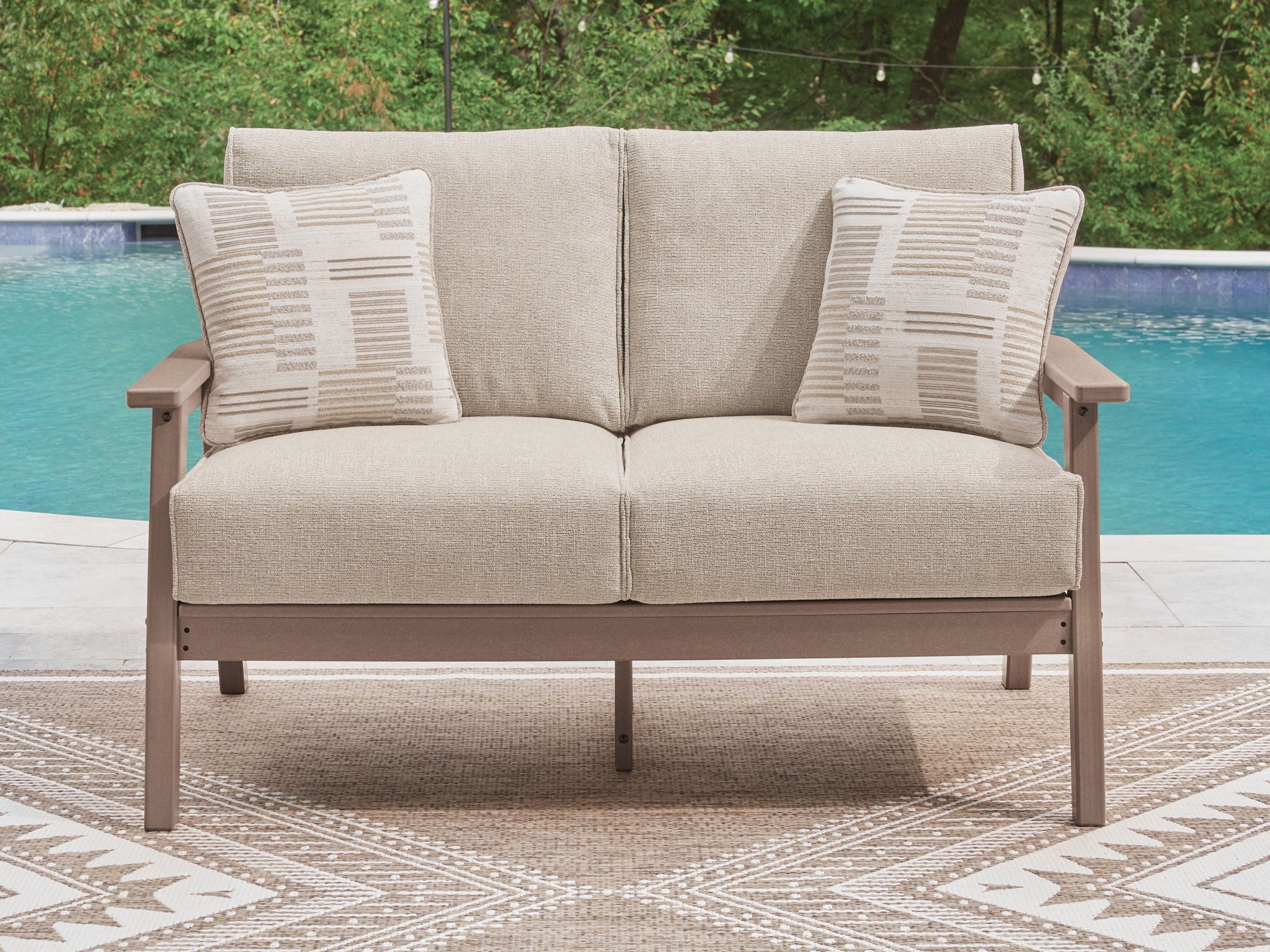 Grover Beach - Loveseat With Cushion - Driftwood