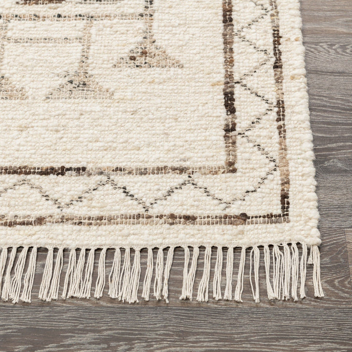 Gazi - 2.6' x 8' Area Rug - Ivory / Brown Multi