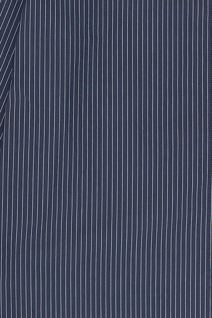 The Annalise Top | Pinstripe Button-Down Top: BLUE/WHITE / MEDIUM