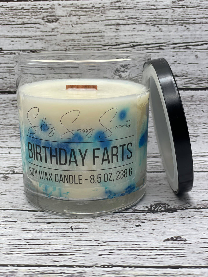 Birthday Farts - Soy Wax Candle: Blue
