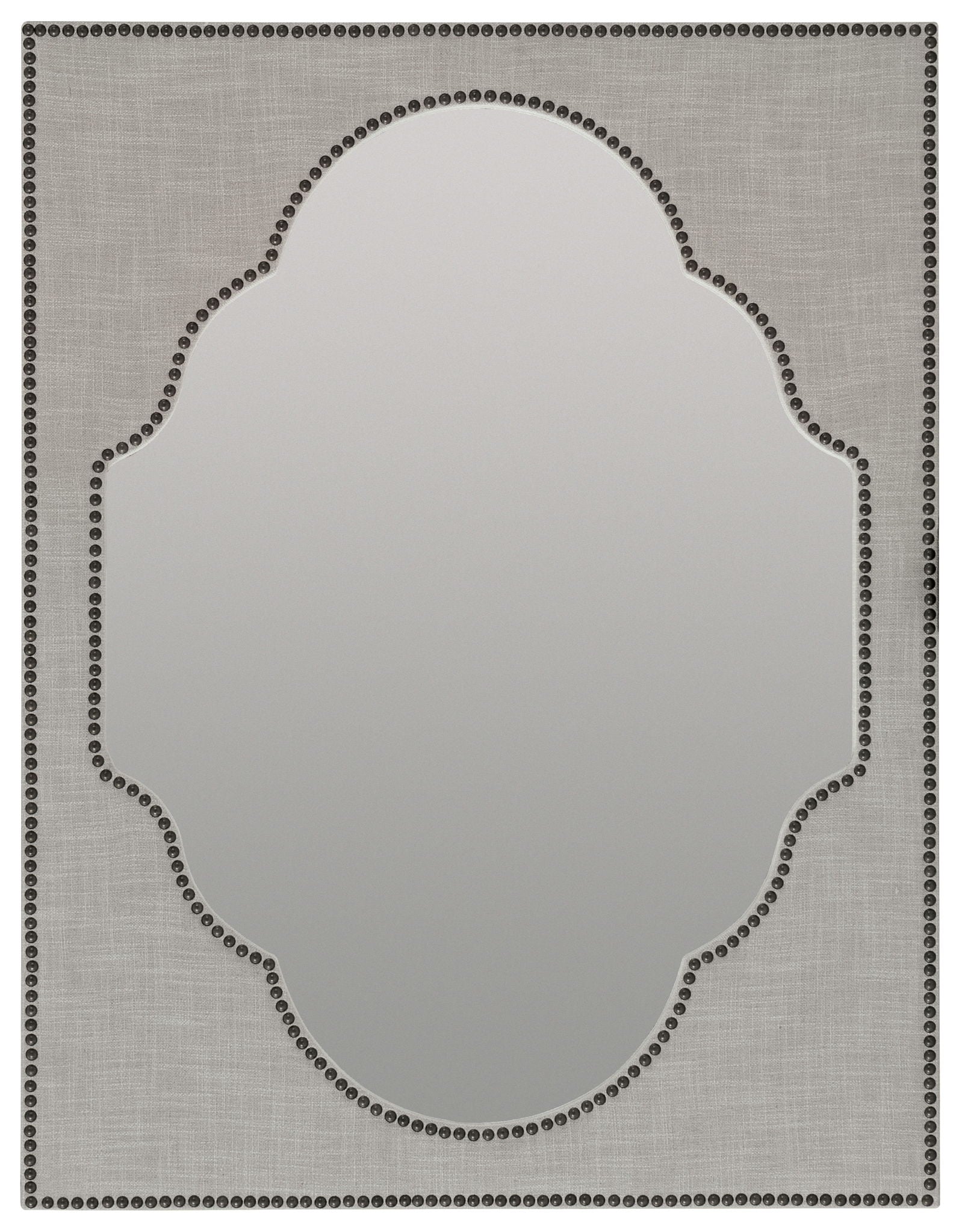 Boheme - Nourmand Linen Wrapped Mirror - Pearl Silver