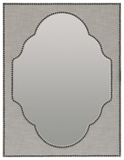 Boheme - Nourmand Linen Wrapped Mirror - Pearl Silver