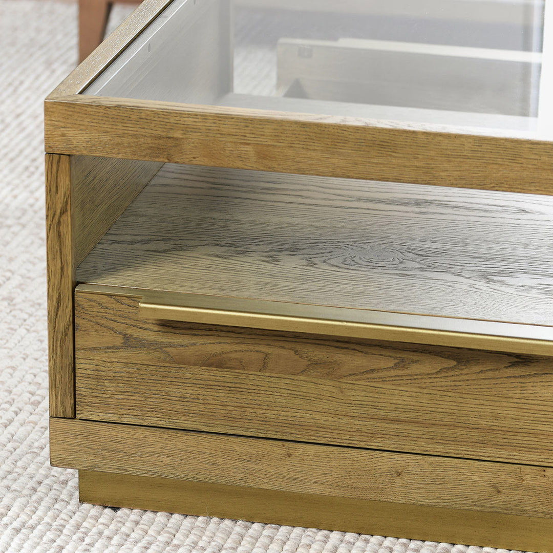 Fallbook - 4 Drawer Coffee Table - Light Brown