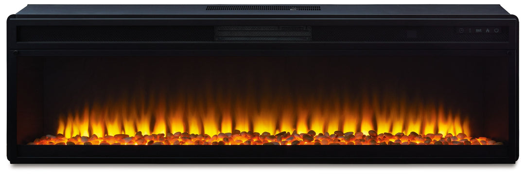 Entertainment Accessories - Black - Wide Fireplace Insert