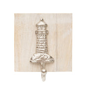 Lighthouse Silver Coastal Wall Hook