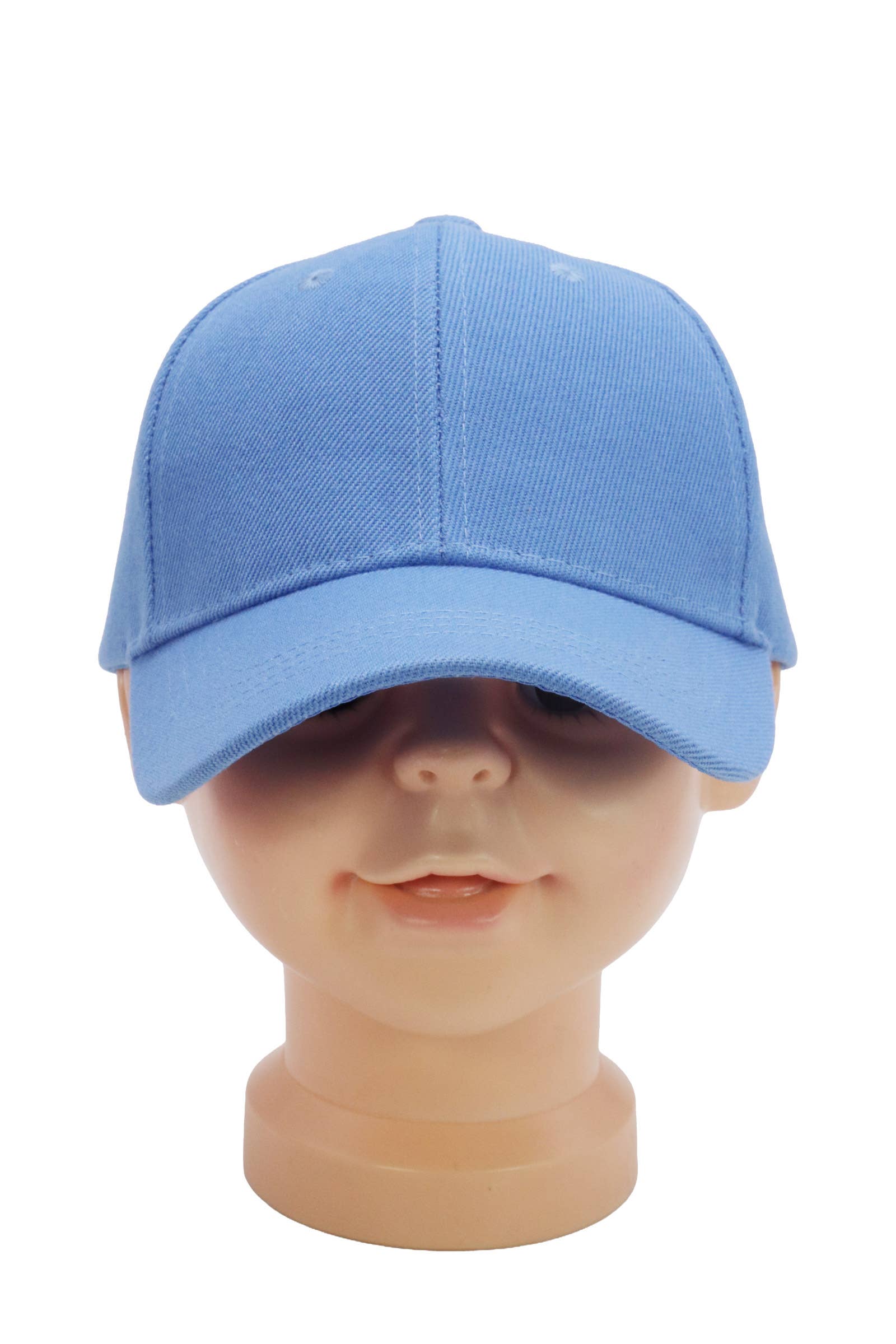 Kids Twill Acrylic Velcro Back Baseball Cap: Black / One Size