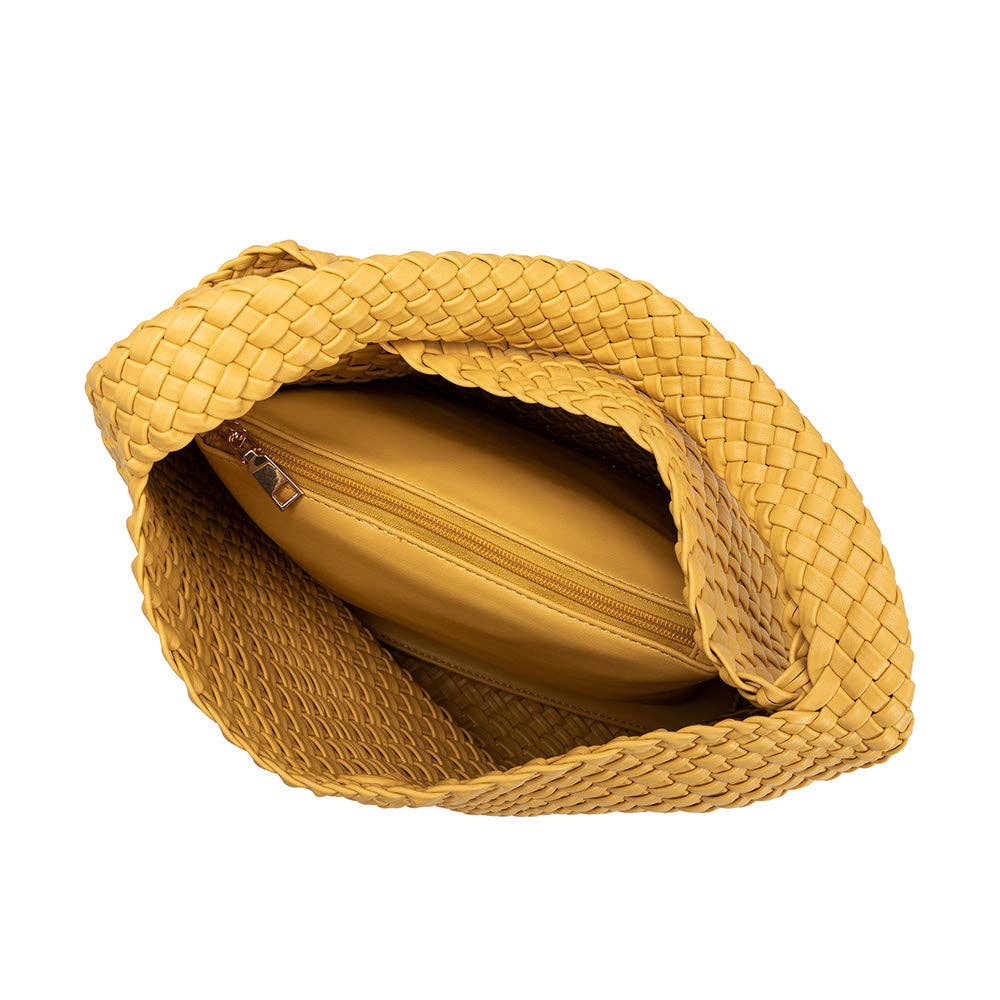 Johanna Yellow Recycled Vegan Shoulder Bag Pre-Order 1/30