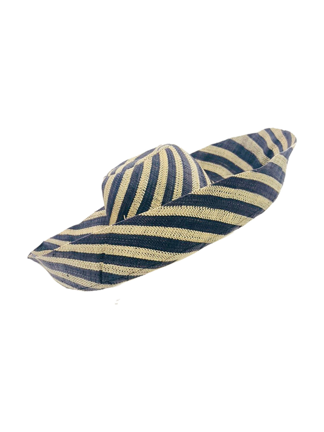 Sun Hats: Colored Stripes Packable 5" & 7" Brim Raffia Straw: 5" Brim / Carmalita Stripes