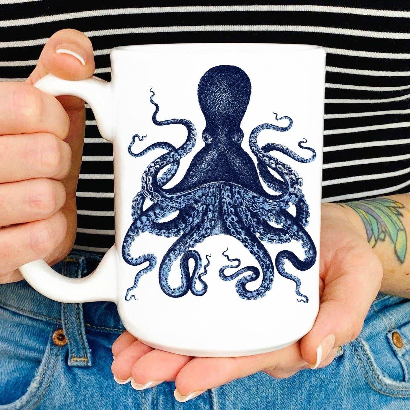 Watercolor Octopus 15 oz Mug