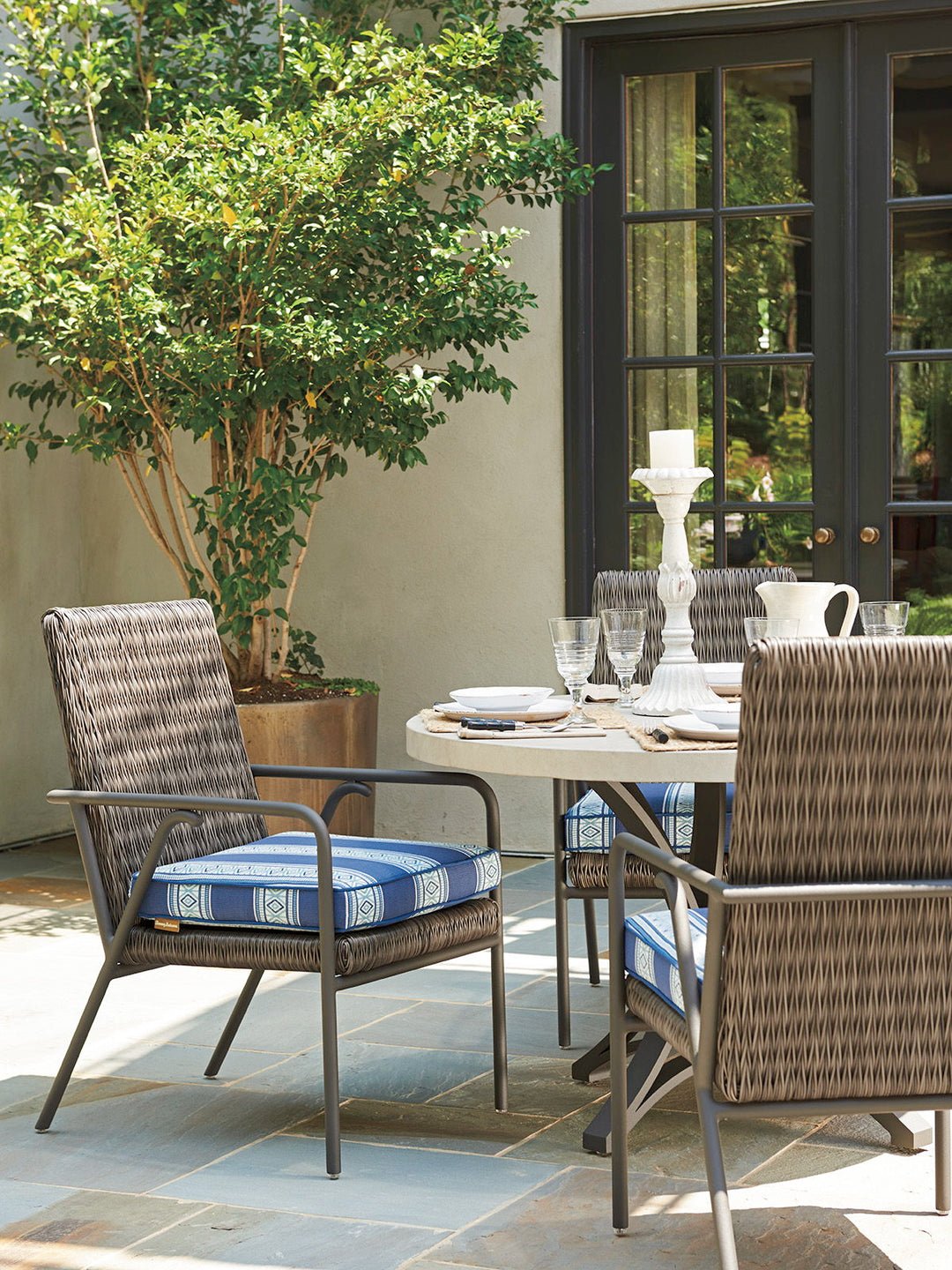 Cypress Point Ocean Terrace - Small Dining Chair - Dark Gray