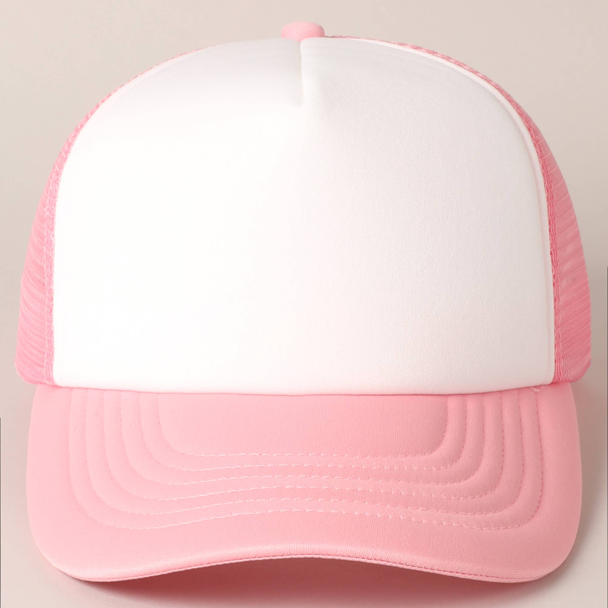White Foam Front Colored Mesh Back Trucker Hat