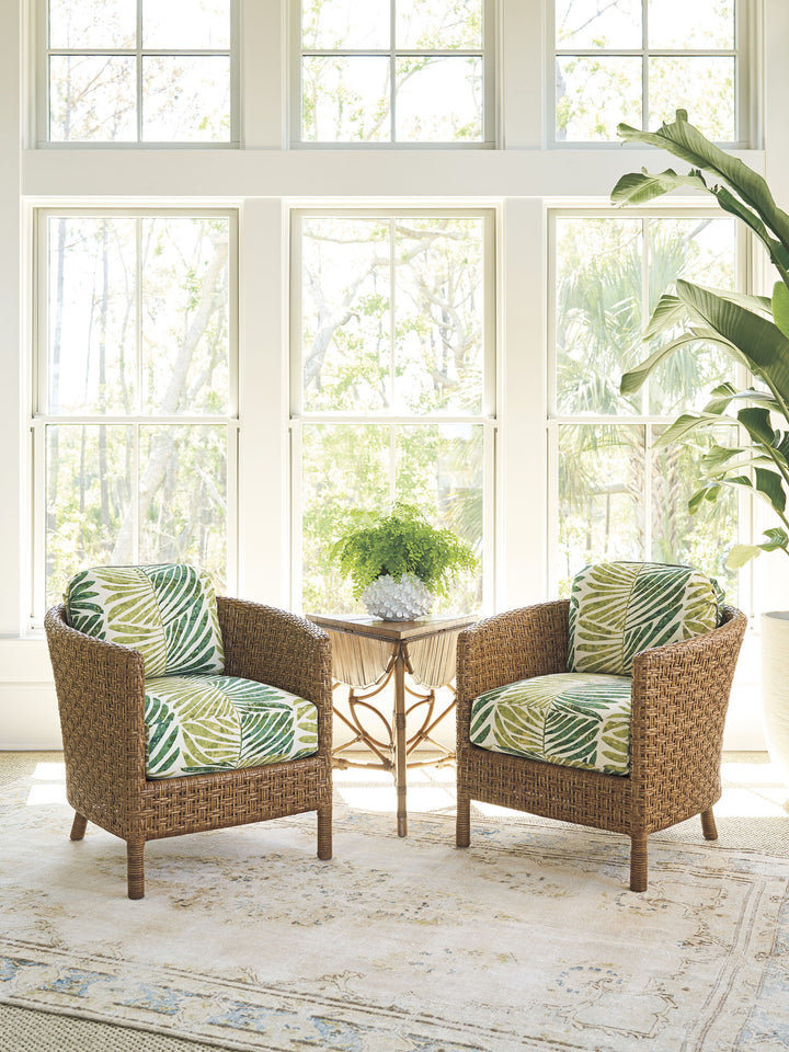 Key Biscayne - Palm Island Drop-Leaf Accent Table - Light Brown