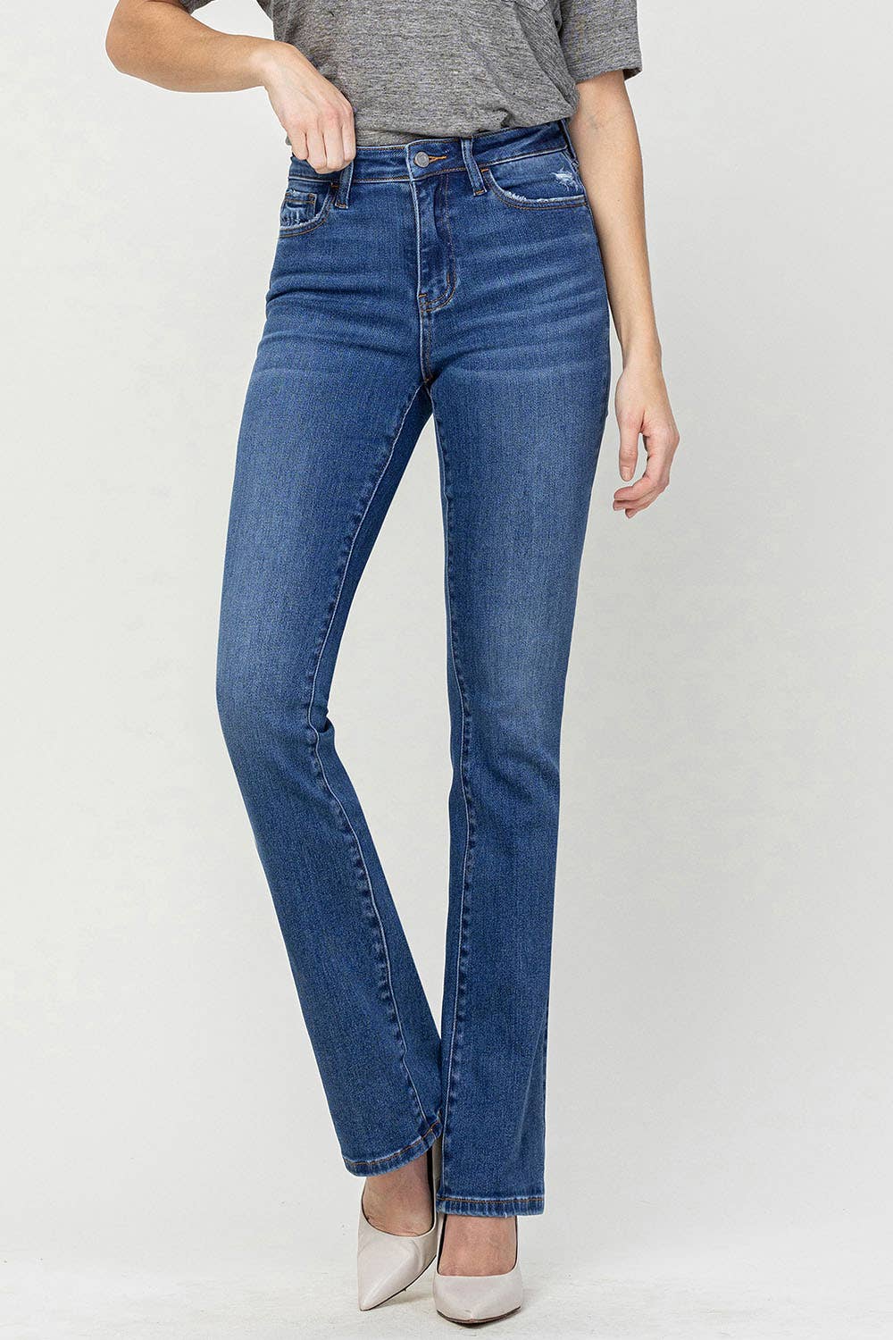 HIGH RISE BOOTCUT JEANS V3205: SHINING / 26