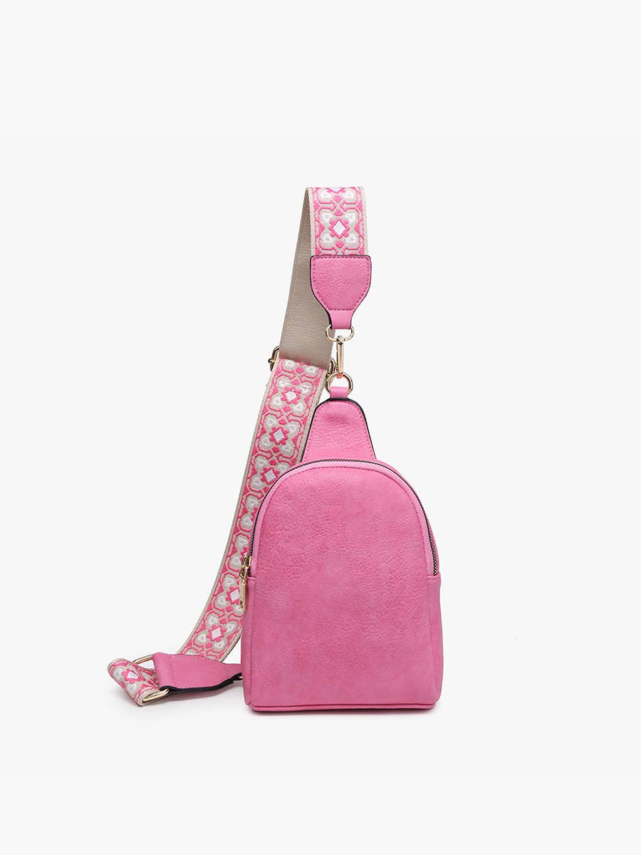 M2436 Ellen Sling Bag w/ Removable Guitar Strap: Merlot