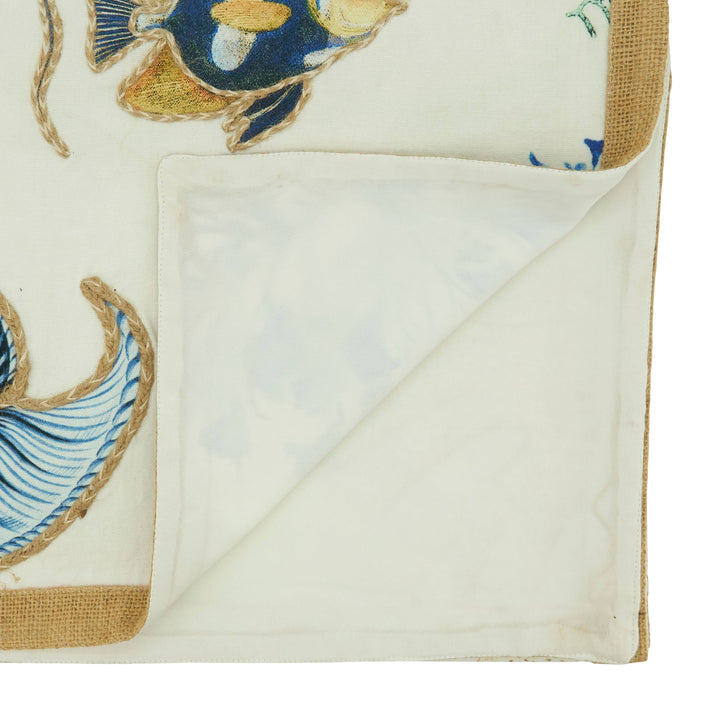 Sea Life Runner: 16"x72" / Navy Blue