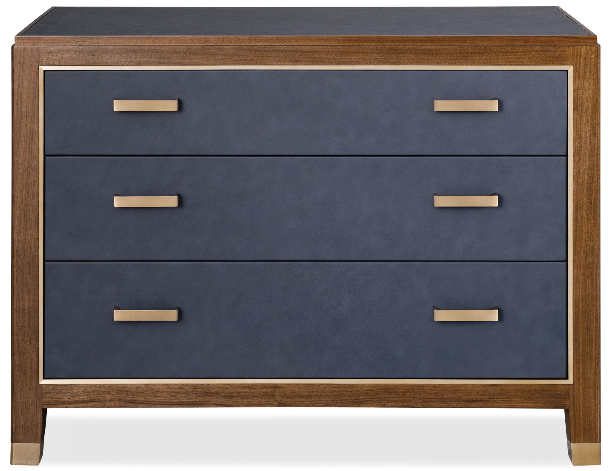 Melange - Gene Accent Drawer Chest - Brown / Blue