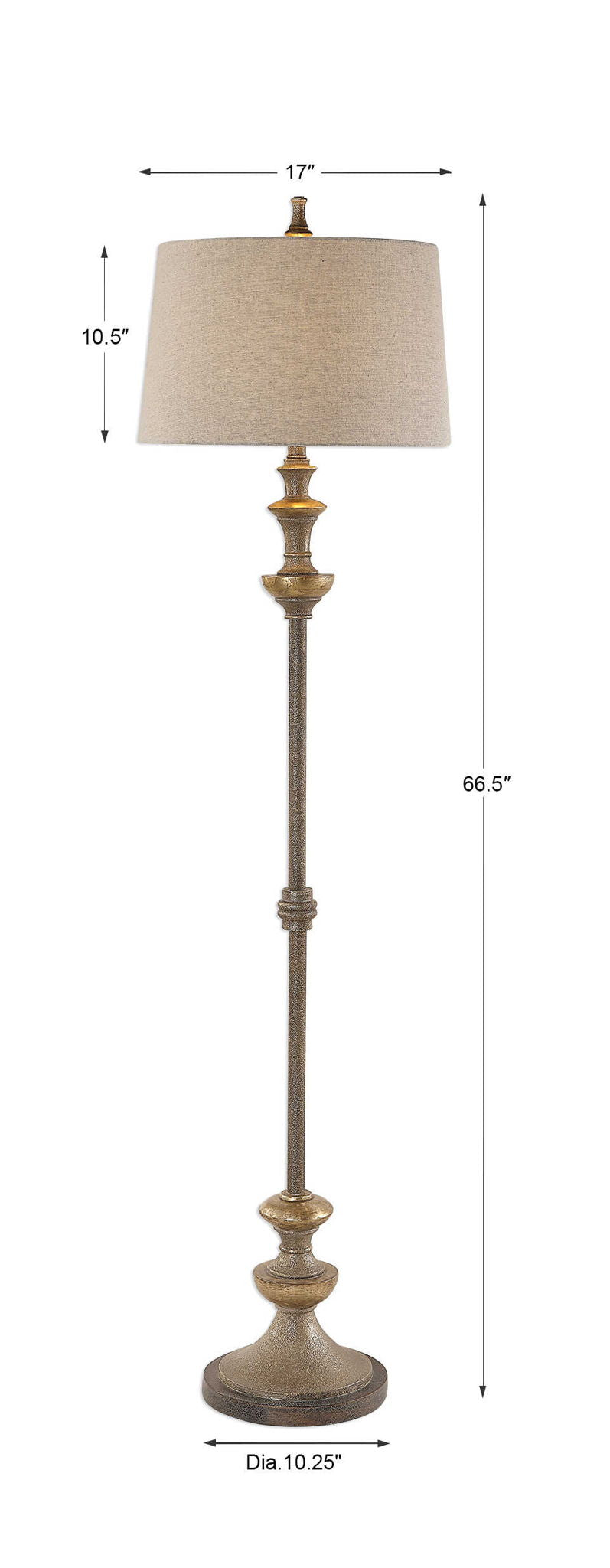 Vetralla - Floor Lamp - Silver Bronze