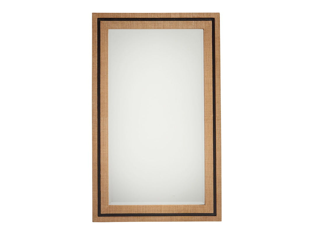 Newport - La Costa Rectangular Raffia Mirror - Light Brown