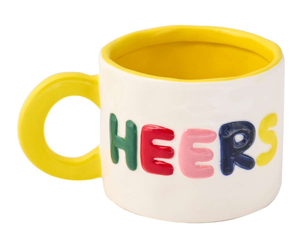 Ceramic Message Mug Cheers, 14oz