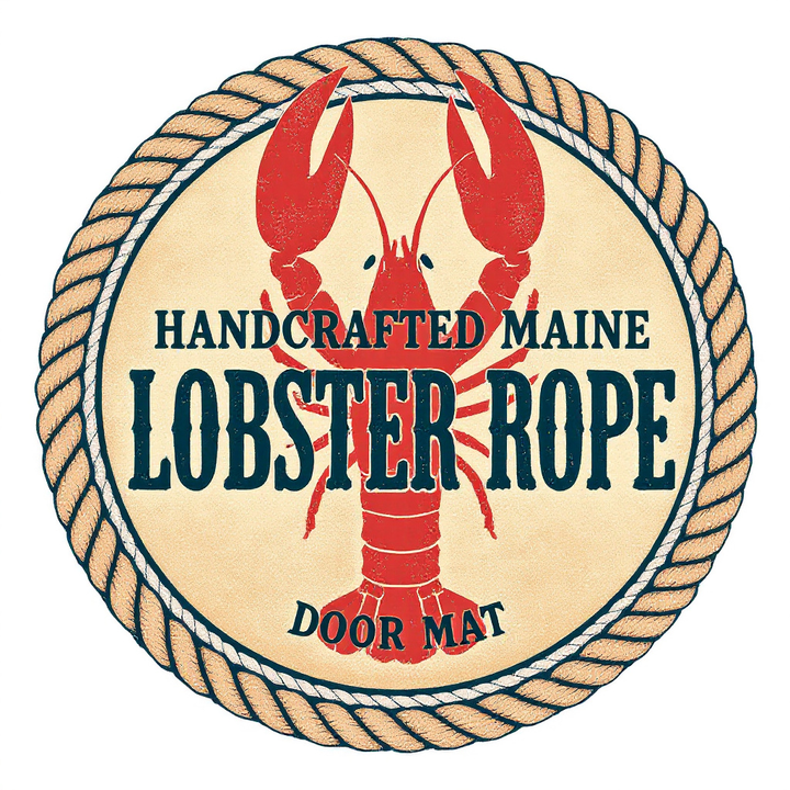 968 The "Original" Handcrafted Woven Maine Lobster Rope Commemorative Flag: Small 18" x 30" / Thin Blue Line #887