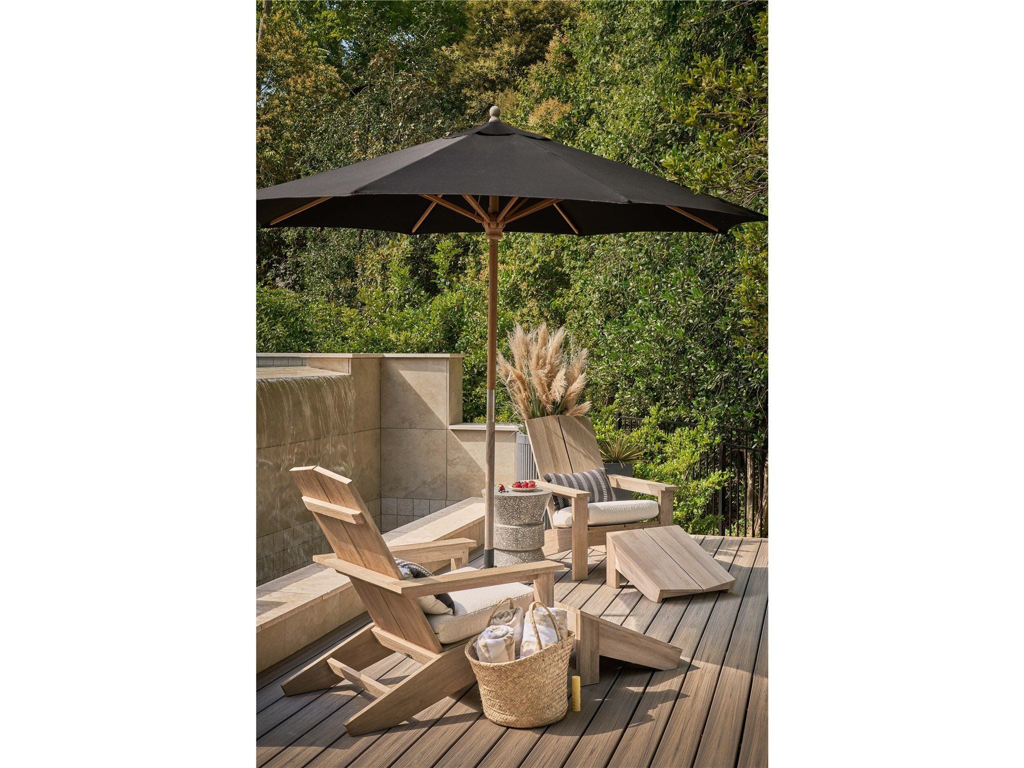 Coastal Living Outdoor / Saratoga - Adirondack Ottoman - Light Brown