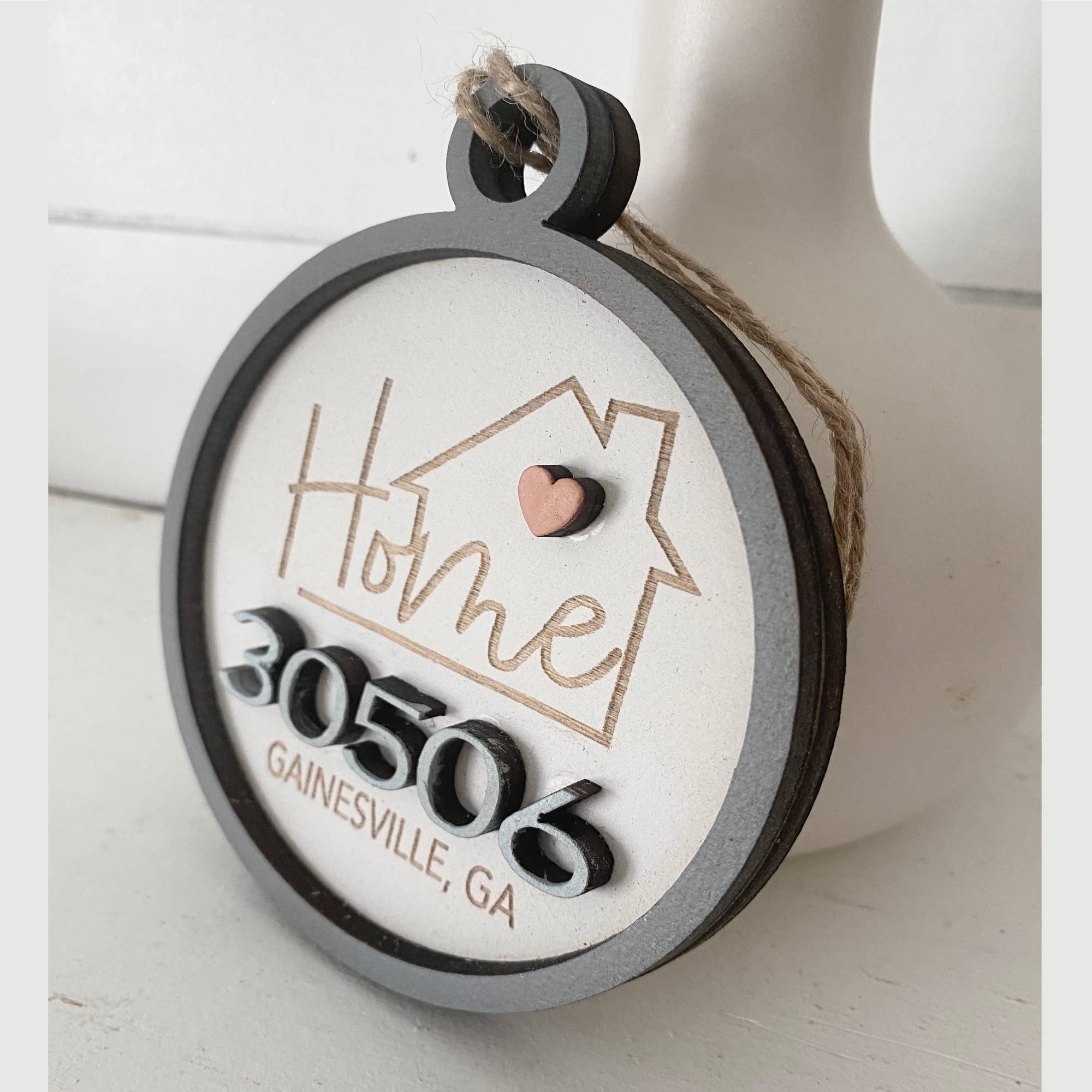 Ornament - "Any" Zip Code Home Keepsake Gift Tag: Your Store Name Engraved