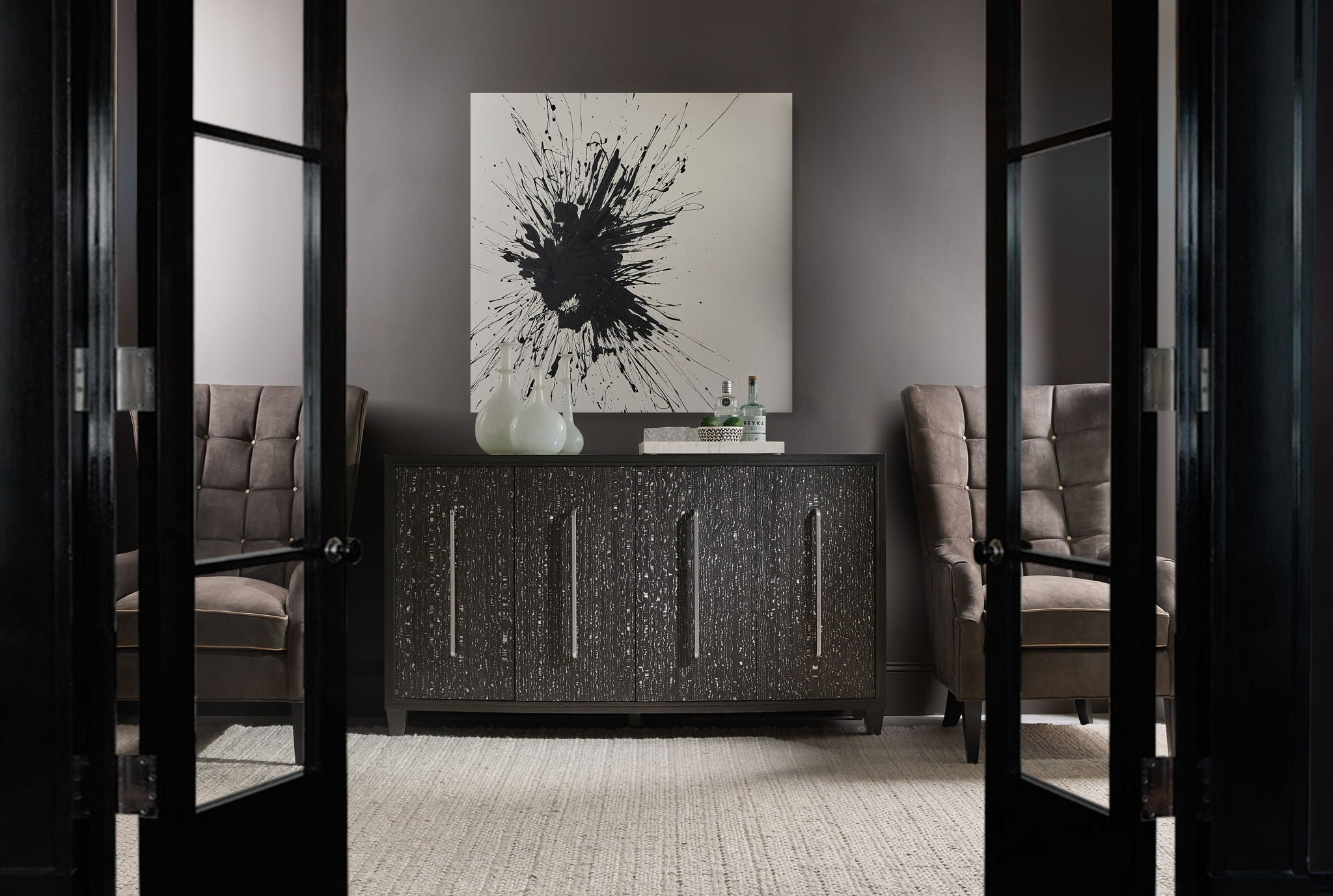 Melange - Midnight Credenza - Black