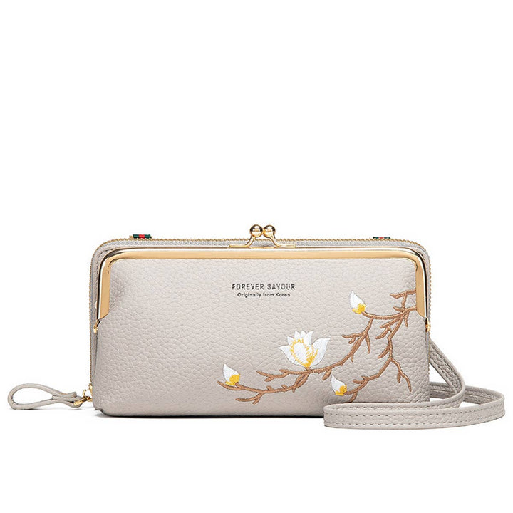 WOMEN FASHION EMBROIDERED CROSSBODY BAG_CWAB1641: Red / (OS) 1
