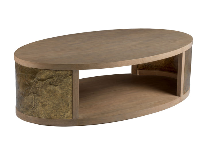 Simpatico - Simpatico Oval Cocktail Table - Light Brown