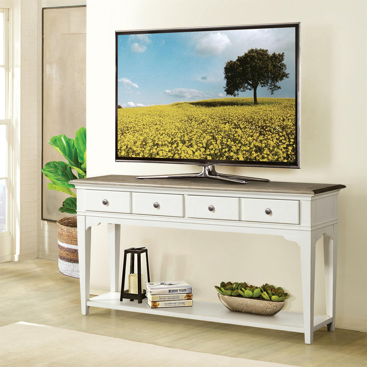 Myra - Sofa Table - Natural / Paperwhite