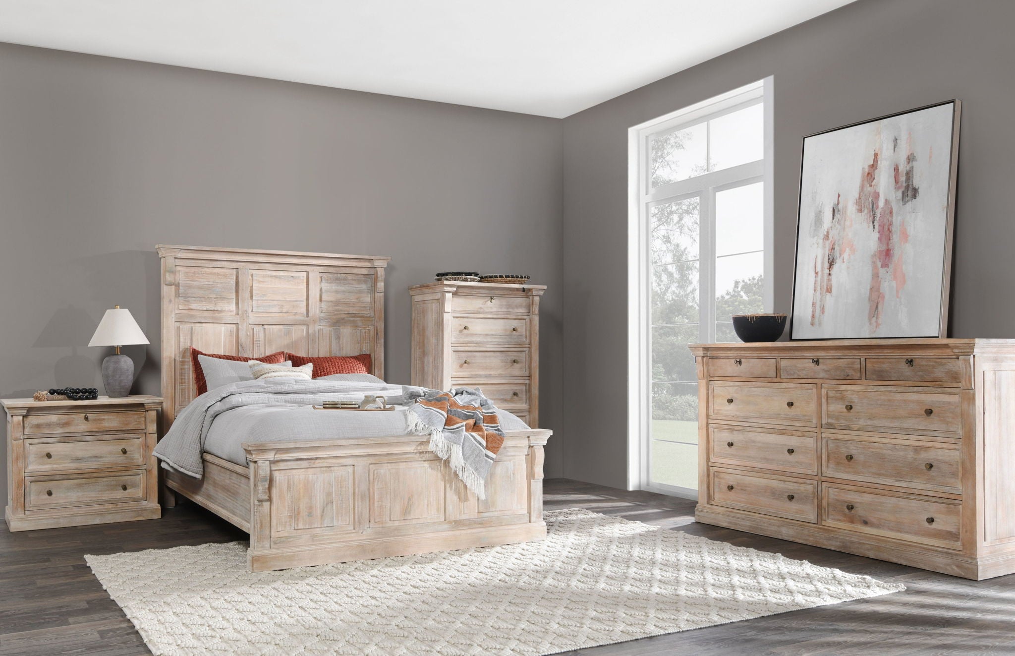 Adelaide - 6 Drawer Chest - Natural Cream Wash