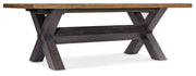 Big Sky - Trestle Dining Table With 2-20" Leaves - Light Brown