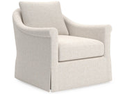 Rowan - Skirted Swivel Chair, Special Order - White