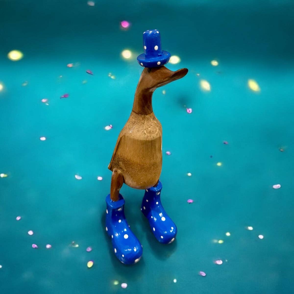 Chunky Boot Ducks - Spotty Hat: Pink