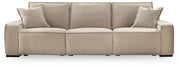 Carceri - 3-Piece Power Sectional Reclining Sofa With Armless Power Recliner - Cashmere