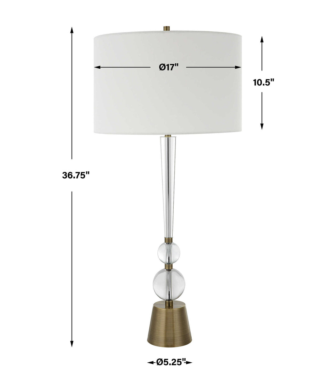 Annily - Crystal Table Lamp - Brass