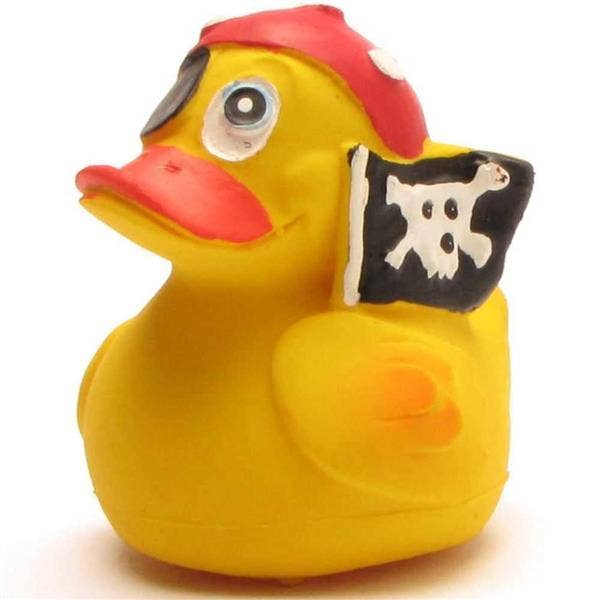 Pirate rubber duck with red bandana - rubber duck