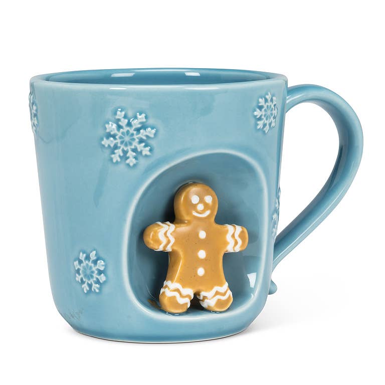 Snowflake Mug with Holiday Characters: Snowman
