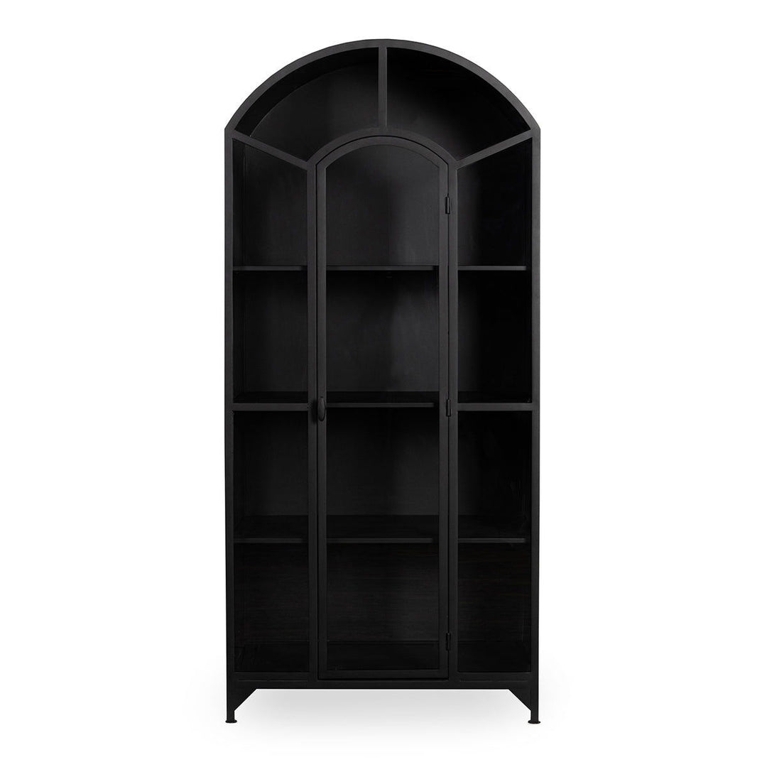 Lillo - Metal/Glass Single Door Cabinet - Black