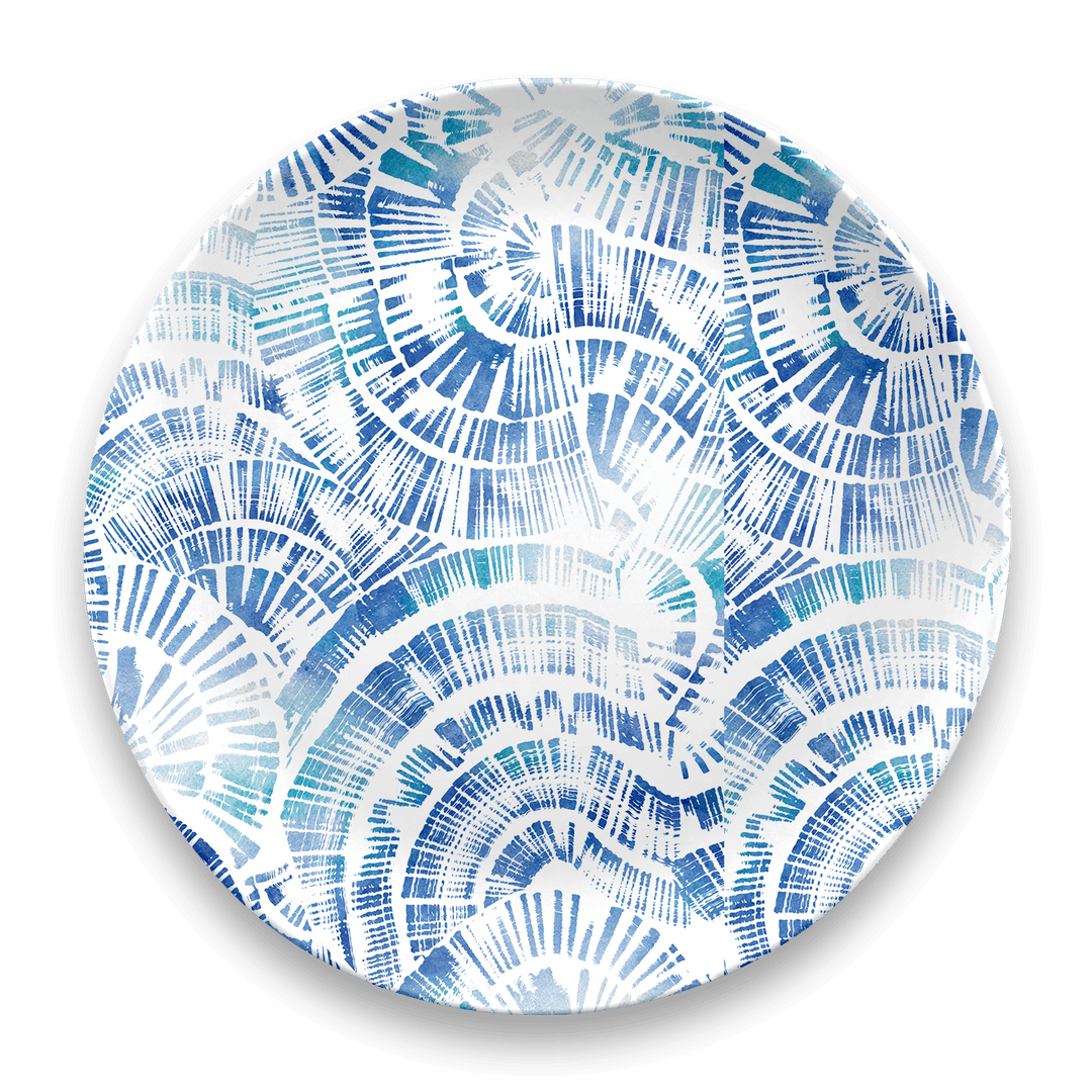 Coastal Scallops Dinnerware,100% Melamine,BPA free,Food Safe: Fish Shaped Dip Bowl, 5.9"/ 8.3 oz.