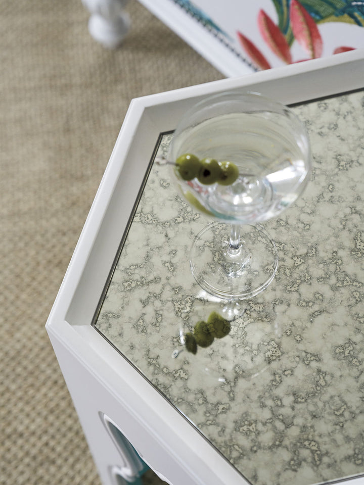 Villa Blanca - Bilbao Hexagonal End Table With Accents