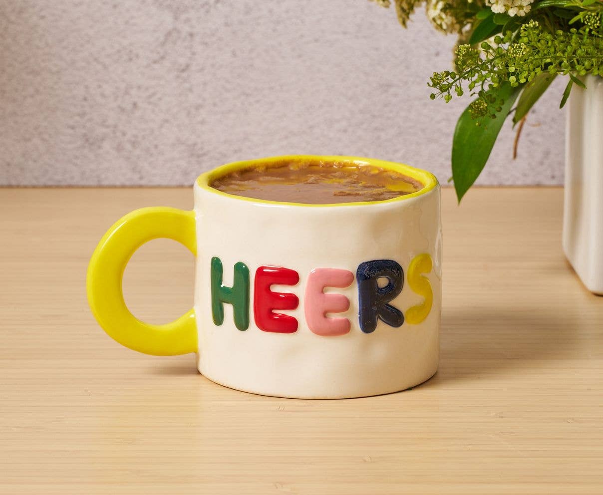 Ceramic Message Mug Cheers, 14oz